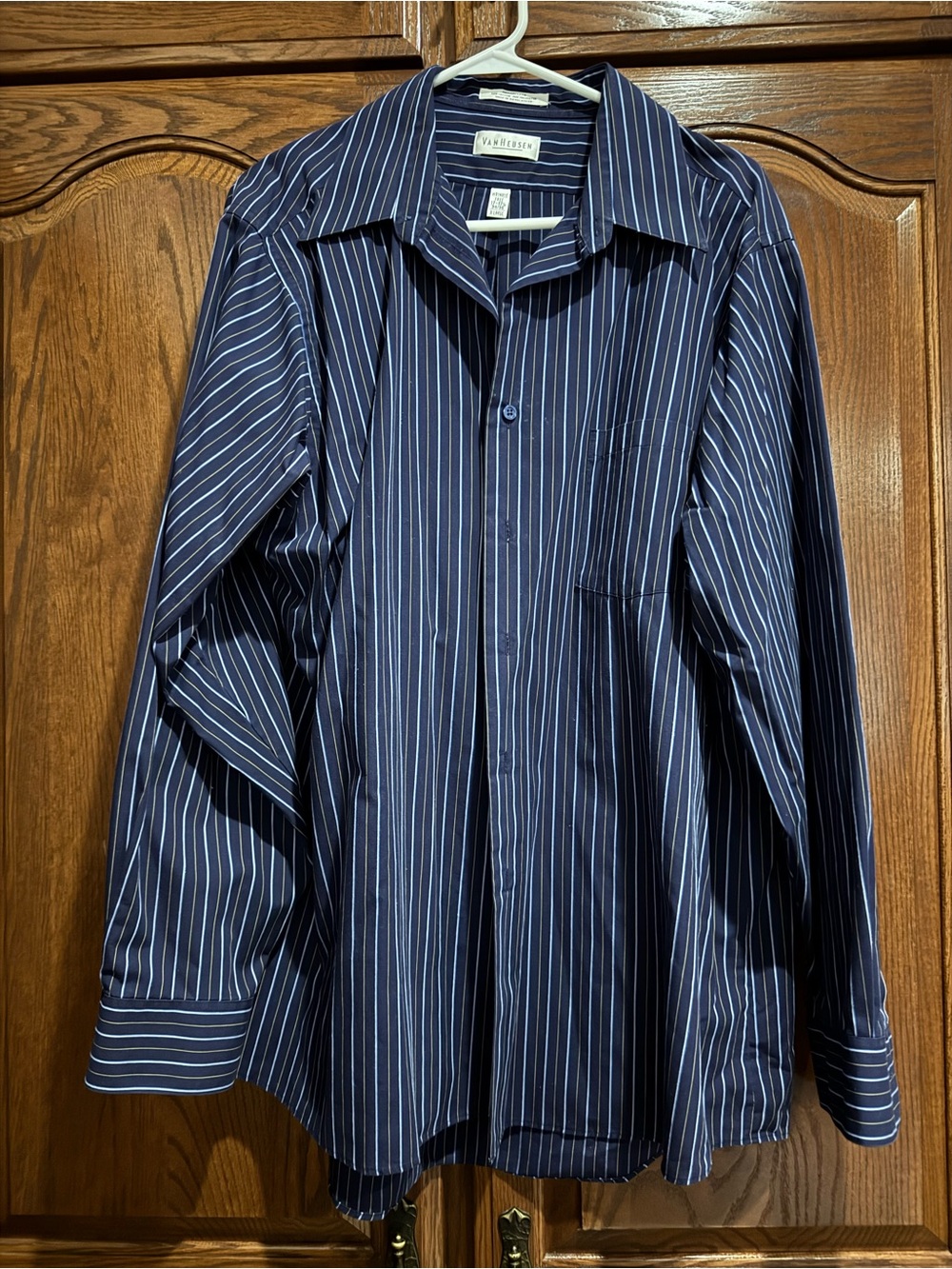 Van Heusen Navy Blue Stripe Dress Shirt